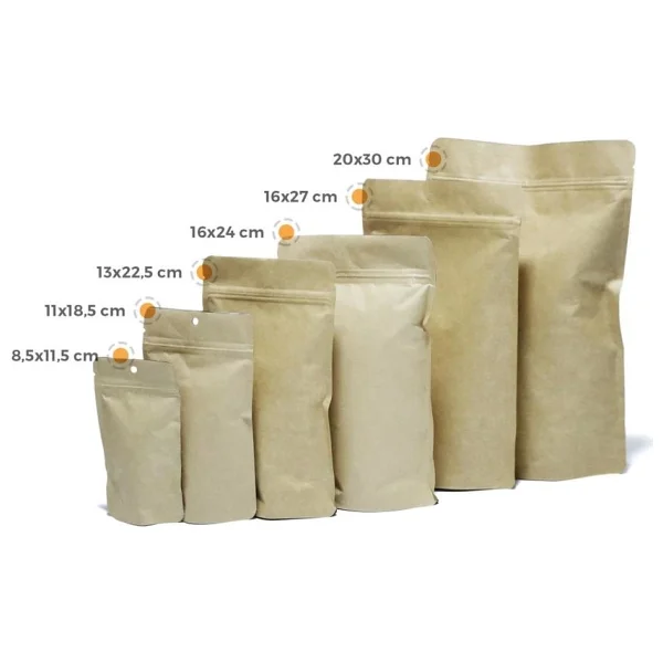 Kraft Alüminyum Doypack 8.5x14.5 Cm - 100 Adet - Görsel 2
