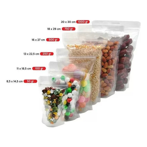 Şeffaf Doypack 16x27 Cm - 100 Adet - Görsel 2