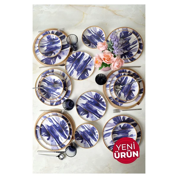 Keramika Brush & Bloom 22956 18 Parça 6 Kişilik Yemek Takımı - Görsel 7