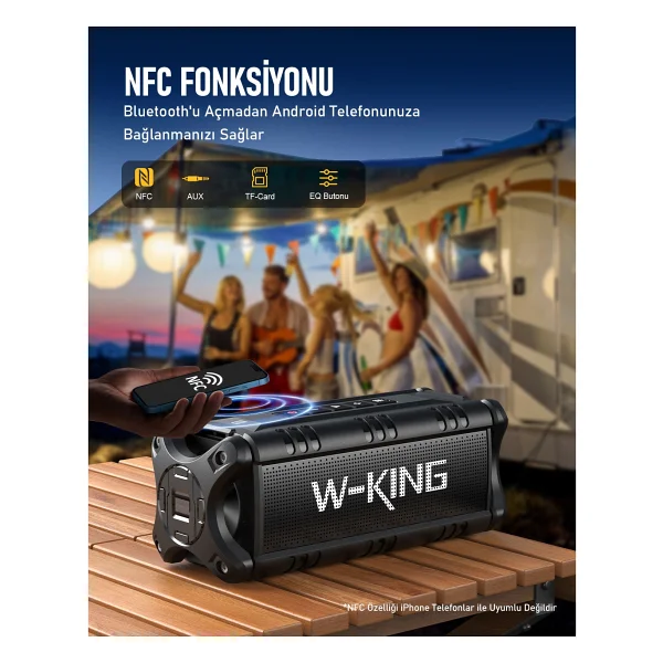 W-King D8-1 90 W TWS Bluetooth Hoparlör - Görsel 8