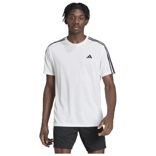 Adidas Train Essentials 3-Stripes Training IB8151 Beyaz Kısa Kollu Bisiklet Yaka Erkek Spor Tişört - Görsel 7
