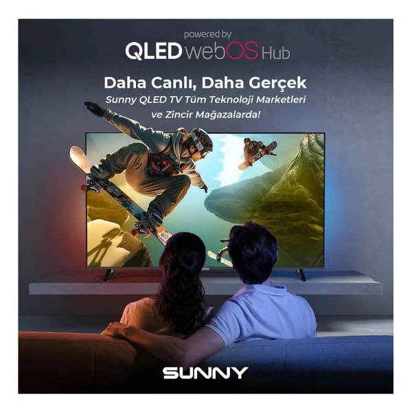 Sunny Sn50qmn252 4K Ultra HD 50" 127 Ekran Uydu Alıcılı Webos Smart QLED TV - Görsel 4