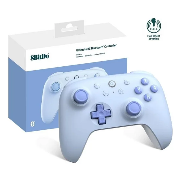 8bitdo Ultimate 2c Mavi Kablolu/Kablosuz Nintendo Switch Oyun Kolu - Görsel 4