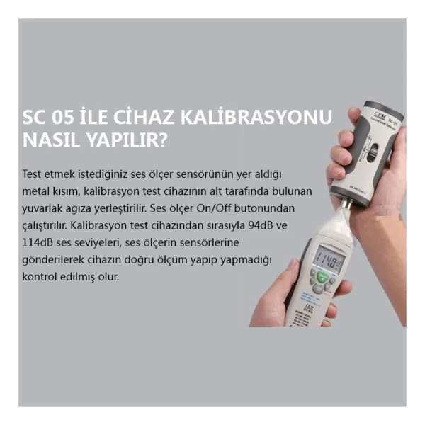 Cem Sc-05 Ses Şiddeti Kalibrasyon Cihazı - Görsel 2
