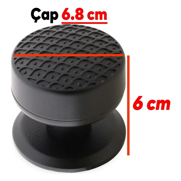 Kapı Tokmağı Topuzu Kolu Metal Tokmak Mat Siyah - Görsel 3