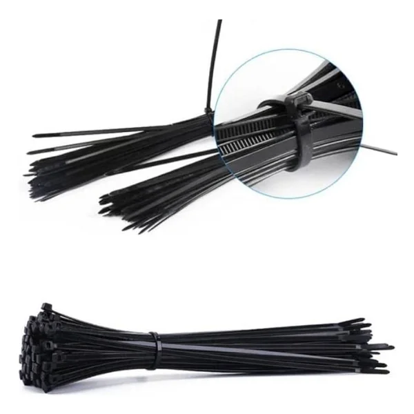 Zenith Kablo Bağı & Plastik Kelepçe & Cırt Kelepçe 8x450 Mm Siyah 100 Adet - Görsel 4