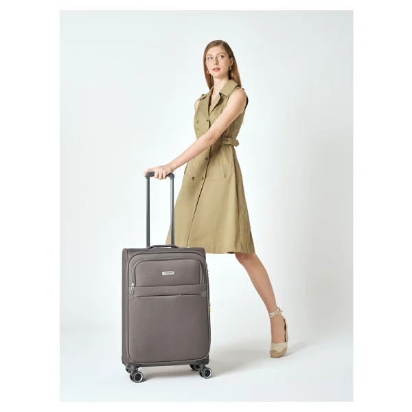 Pierre Cardin 04pc6000 Kumaş Kabin + Orta Boy Antrasit 2'li Valiz Seti - Görsel 7