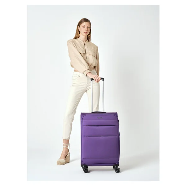 Pierre Cardin 04PC4200 Kumaş Kabin + Büyük Boy 2'li Valiz Seti - Görsel 6
