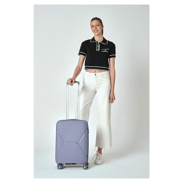 Benetton 14bnt3000-03 Polipropilen Gri Kabin Boy Valiz - Görsel 5