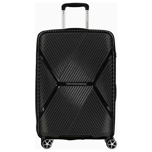 Benetton 14BNT3000-02 Polipropilen Siyah Orta Boy Valiz - Görsel 7
