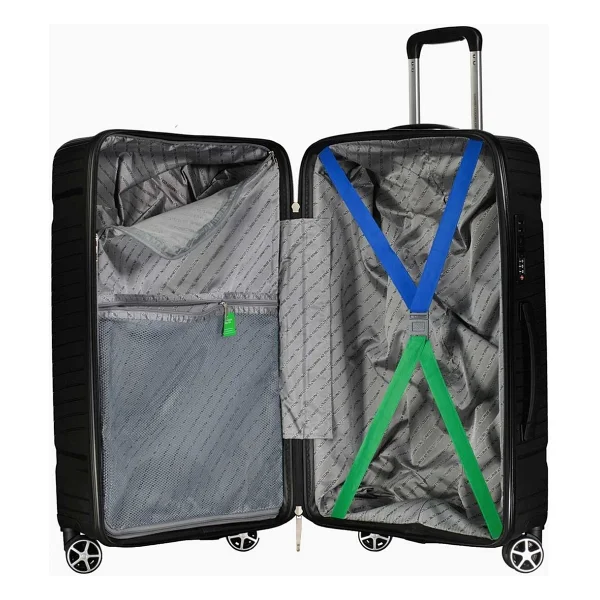 Benetton 14BNT3000-02 Polipropilen Siyah Orta Boy Valiz - Görsel 4