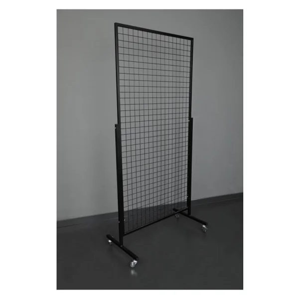 Rafburada Tekerlekli Sık Telli Tel Raf - Tel Pano Stand, Duvar Askılığı 60x190 Cm - Görsel 2