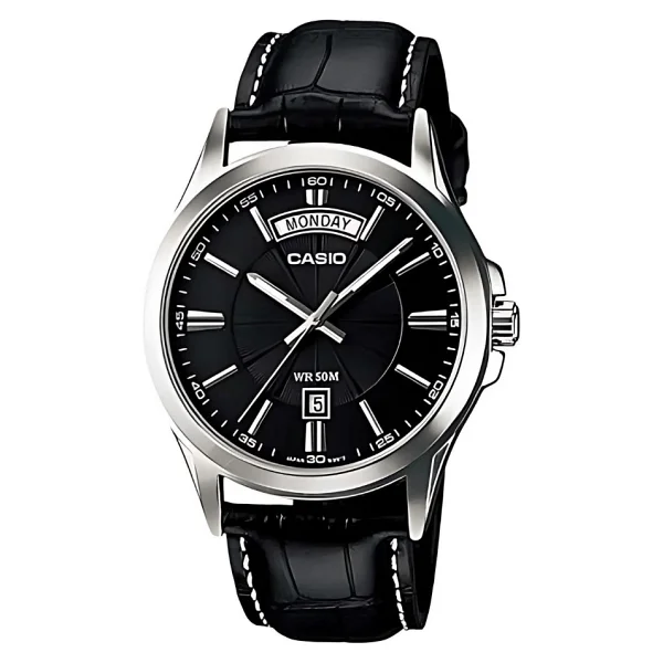 Casio Standart Mtp-1381l-1avdf Deri Kordon Siyah Erkek Kol Saati - Görsel 3