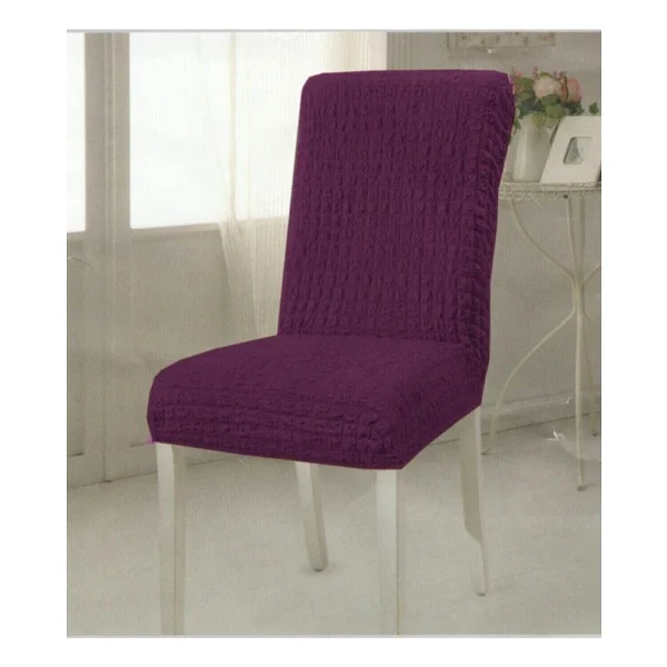 Bürümcük Pamuklu Eteksiz Lastikli Sandalye Örtüsü 6'lı - 35 X 55 Cm - Bordo - Görsel 6