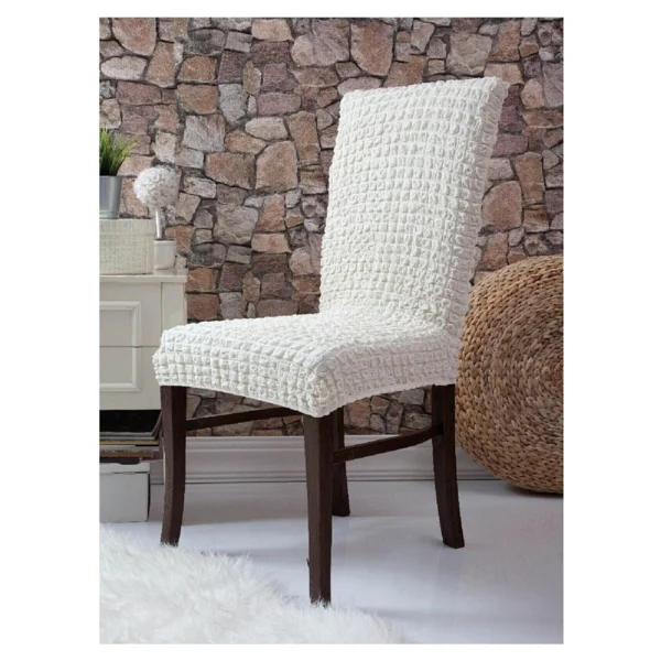 Bürümcük Pamuklu Eteksiz Lastikli Sandalye Örtüsü 6'lı - 35 X 55 Cm - Bordo - Görsel 5