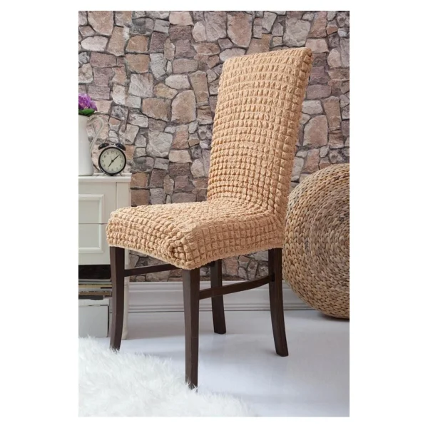 Bürümcük Pamuklu Eteksiz Lastikli Sandalye Örtüsü 6'lı - 35 X 55 Cm - Bordo - Görsel 7