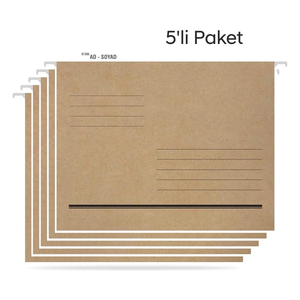 Tuna Askılı Dosya Metal Çubuklu Telli Tek Sayfa Asd2001 5 Li Paket - Görsel 5