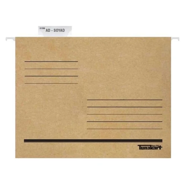 Tuna Askılı Dosya Metal Çubuklu Telli Tek Sayfa Asd2001 50 Lı Paket - Görsel 2