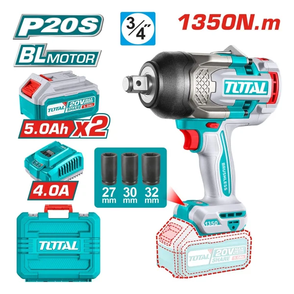Total Tools TIWLI20135E 1350 Nm Somun Sıkma Makinesi - Görsel 2