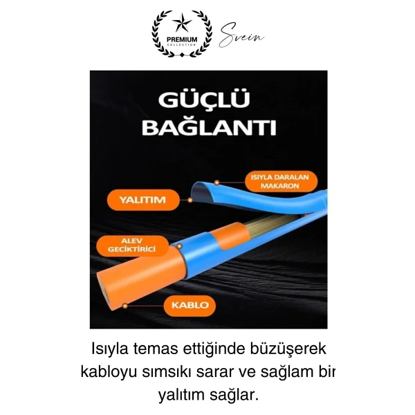 560 Parça Makaron Seti Kutulu Kablo Birleştirme Koruyucu Yalıtım Sıcaklıkla Daralan Tamirat Kaplama - Görsel 3
