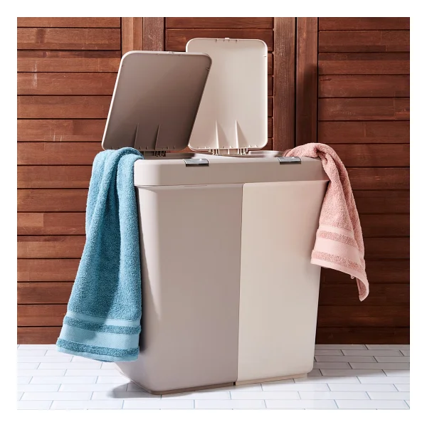 Motek Duo Laundry Çamaşır Sepeti - Antrasit / Beyaz - 80 Lt Antrasit / Beyaz Antrasit - Beyaz - Görsel 7