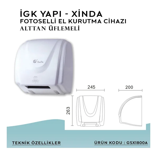 Xinda Gsx-1800a Fotoselli El Kurutma Makinesi - Görsel 6