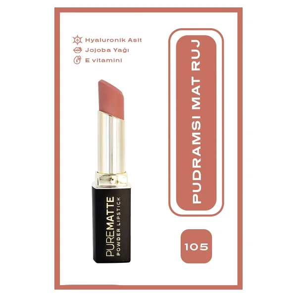Golden Rose Pure Matte Powder 105 Ruj - Görsel 9