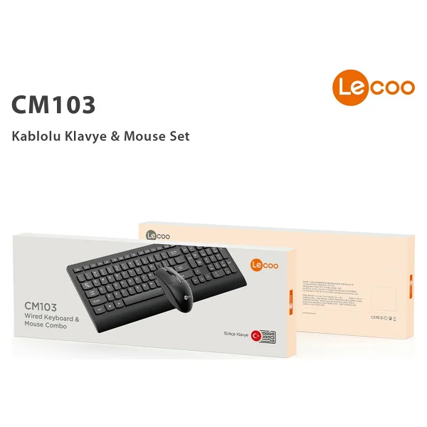 Lenovo Lecoo Cm103 Kablolu Klavye Mouse Seti - Görsel 10