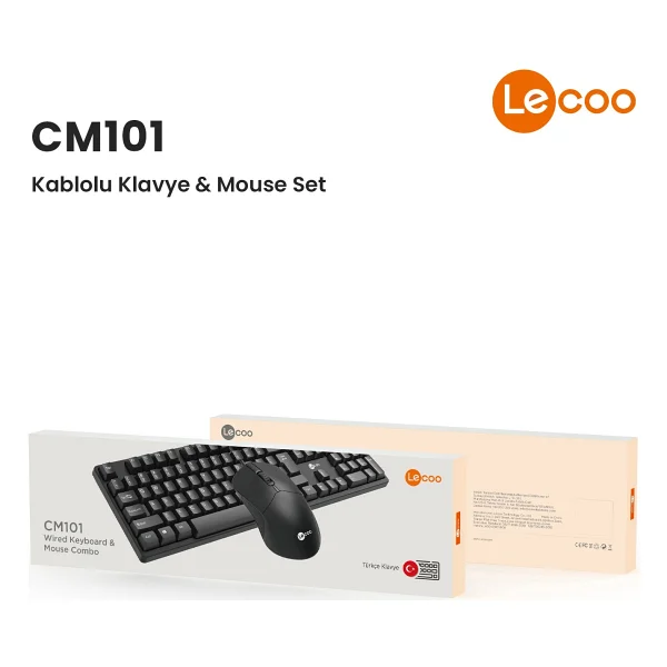 Lenovo Lecoo Cm101 Siyah Kablolu Klavye Mouse Seti - Görsel 9