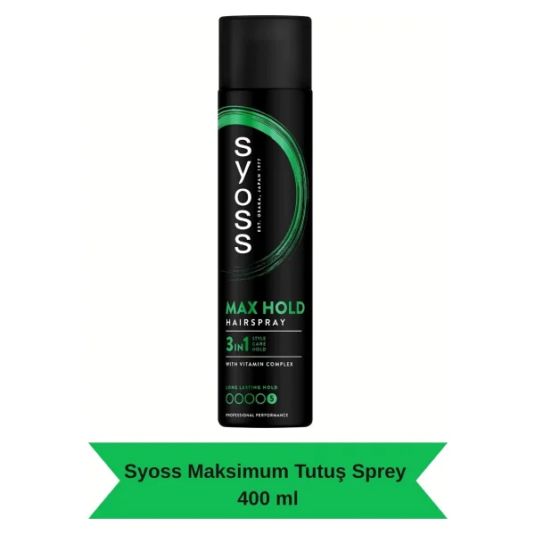 Syoss Max Hold Mega Güçlü 400 Ml Saç Spreyi - Görsel 2