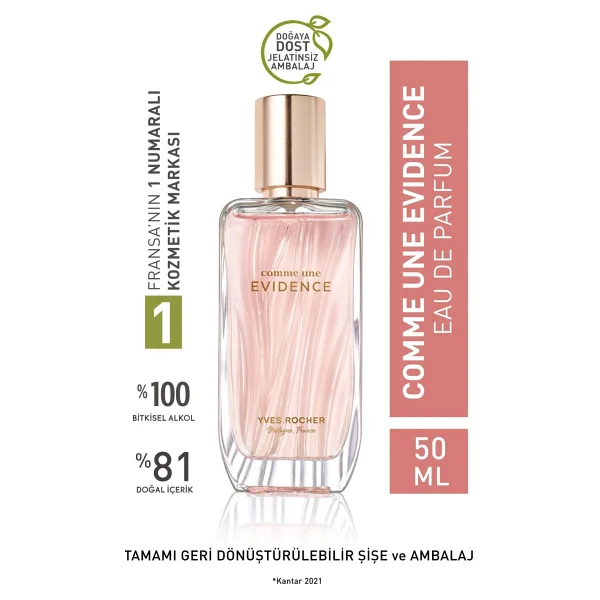 Yves Rocher Comme Une Evidence Edp 50 Ml Kadın Parfüm - Görsel 4