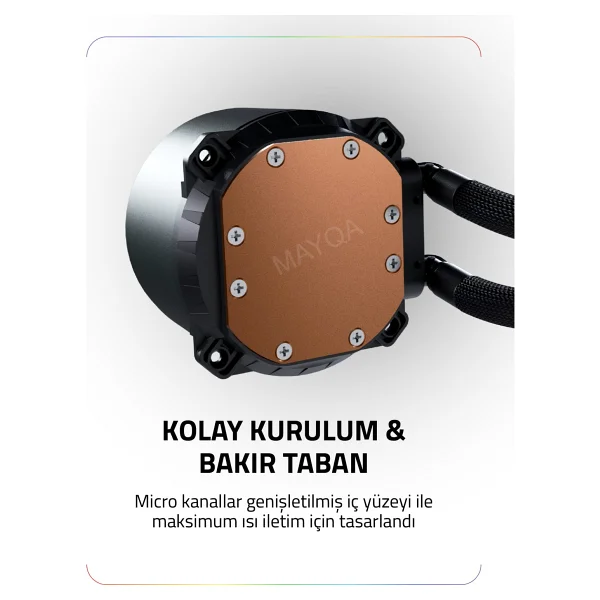 Gametech Hydra Ahd360mm Argb 360 Mm Siyah İşlemci Sıvı Soğutucu - Görsel 5