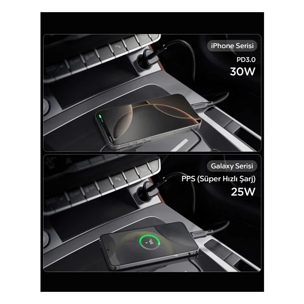 Spigen Acp08699 30 W Hızlı Araç Şarj Aleti - Görsel 8