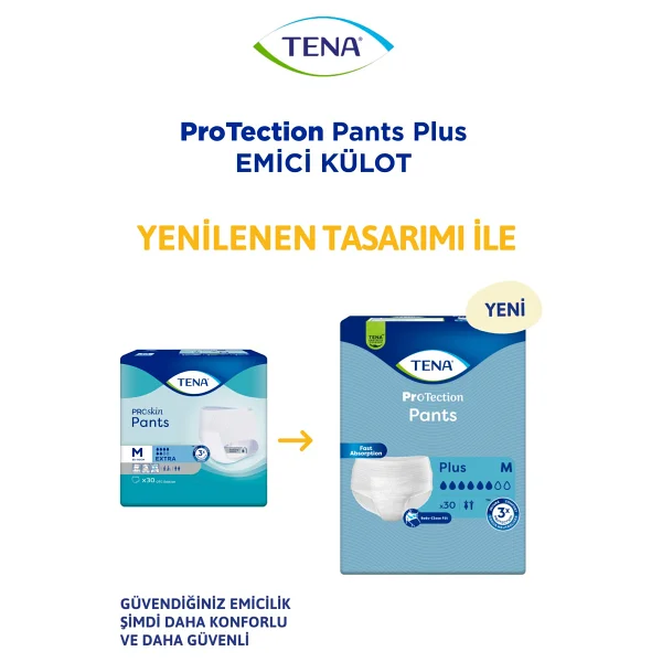 Tena Emici Külot Plus 6 Damla Orta Boy M 30'lu Hasta Bezi - Görsel 4
