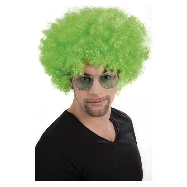 Yeşil Renk Kıvırcık Afro Bonus Peruk - Görsel 2
