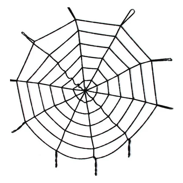 Halloween Cadılar Bayramı Örümcek Ağ Dekor Siyah 1.5 Metre - Görsel 2