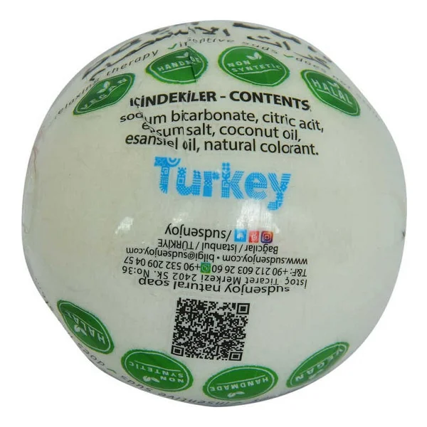 Beyaz Gül El Yapımı Banyo Küvet Topu Sabunu Beyaz 90-120 Gr - Görsel 3