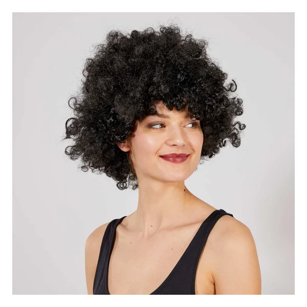 Siyah Renk Kıvırcık Afro Bonus Peruk - Görsel 2