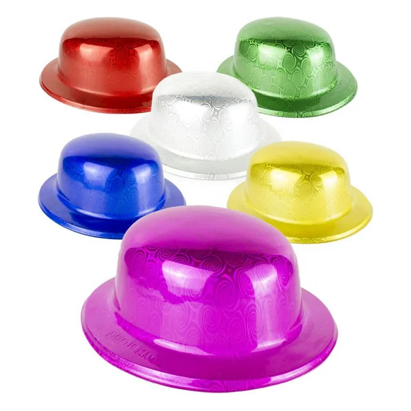 Kirmizi Renk Hologramli Plastik Yuvarlak Melon 27x24 Cm - Görsel 2