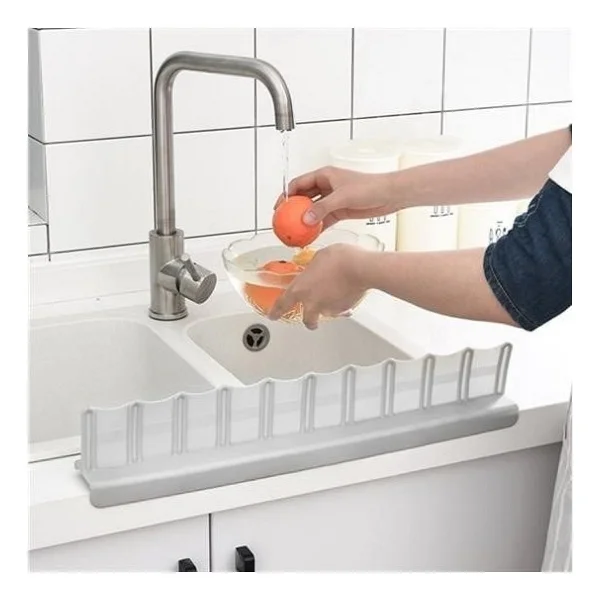 Vantuzlu Kauçuk Sıvı Su Sızdırmaz Mutfak Banyo Duş Bariyeri Lavabo Kenar Tutucu Set - Görsel 5