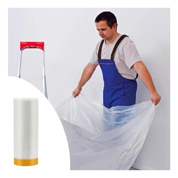 Boya Badana Eşya Koruma Hışır Örtüsü 280cm X 15 Mt Yapışkanlı Hışır Örtü - Görsel 6
