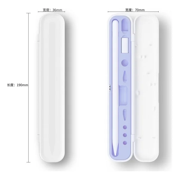 Apple Pencil, Samsung S Pen, Microsoft Surface Pen, Huawei M Pen Uyumlu Tablet Kalemi Kutusu Taşıma Çantası - Beyaz - Görsel 2