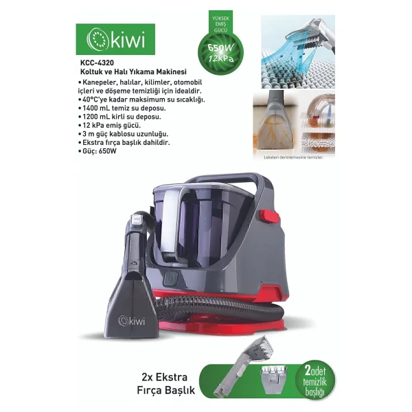 Kiwi Kcc-4320 Koltuk Ve Halı Yıkama Makinesi - Görsel 6