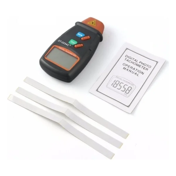 Dt-2234c Dijital Lazer Takometre Hız Göstergeli Devir Ölçer Temassız Rpm Ölçer - Görsel 5