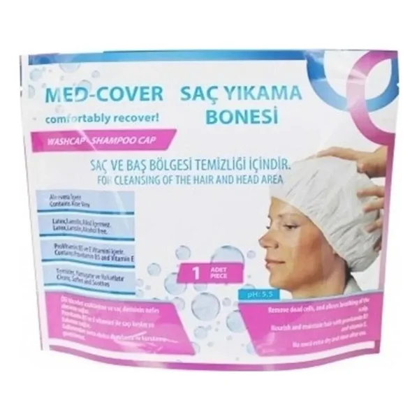 Med-Cover Saç Yıkama Bonesi 6 Adet - Görsel 2