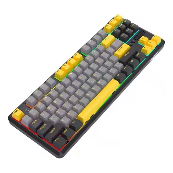 Ajazz K870t Pro Siyah RGB Tkl Brown Switch Kablolu/Kablosuz Mekanik Oyuncu Klavyesi - Görsel 4