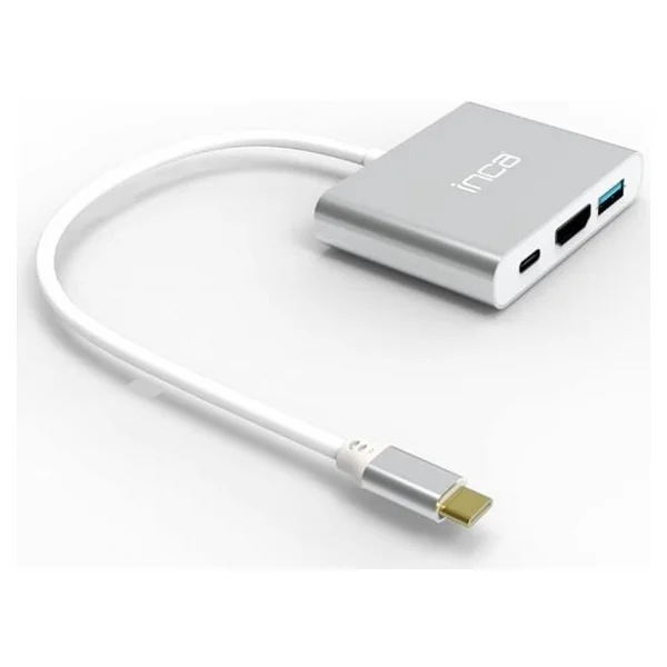 Inca Type-C Hub X4 Hdmı 4k@30 Hz+ USB 2.0+Pd Aluminyum Kasa - Görsel 2