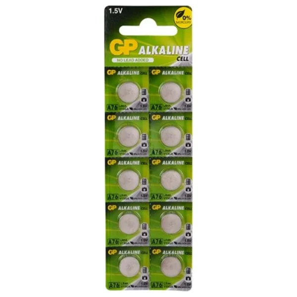 Gp A76 Lr44 1.5v 10'lu Alkalin Düğme Pil - Görsel 2