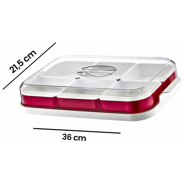 Porsima Dc-550 Çift Renkli 6 Bölmeli Kahvaltılık - Görsel 3