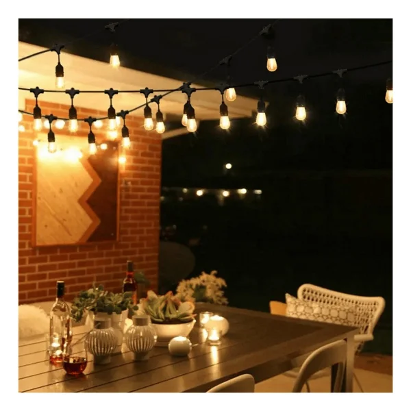 Forlife Güneş Enerjili Solar 10 Adet S14 LED Ampullü 10 Metre LED Işık Seti - Görsel 5
